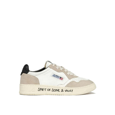 Autry White Goatskin Low Top Sneakers
