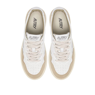 Autry White Goatskin Low Top Sneakers