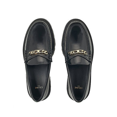 Celine Black Calfskin Slip-On Loafers