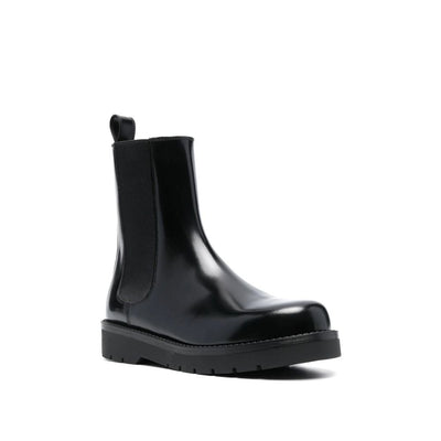 Valentino Garavani Black Leather Chelsea Boots