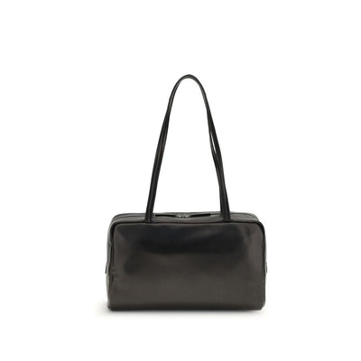The Row Black Calf Leather Bos Taurus Shoulder Bag