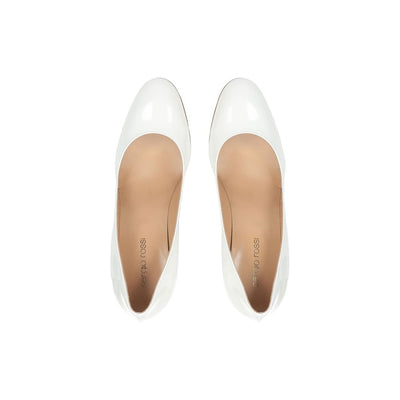 Sergio Rossi White Calfskin High Heel Pumps