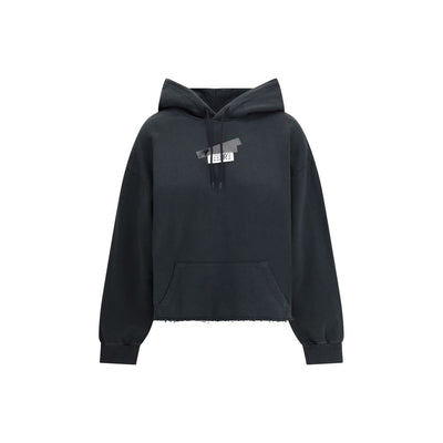 MM6 Black Cotton Sweatshirt