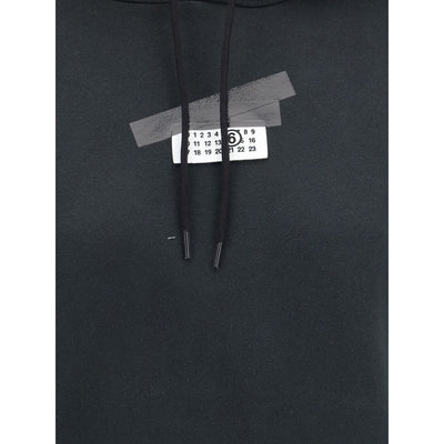MM6 Black Cotton Sweatshirt