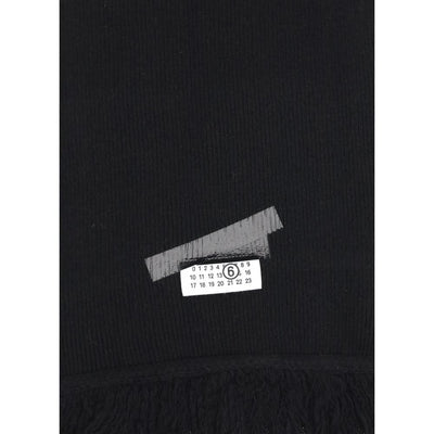 MM6 Black Wool Scarf