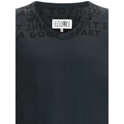 MM6 Black Cotton T-Shirt