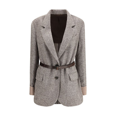 Brunello Cucinelli Brown Fleece Wool Coat