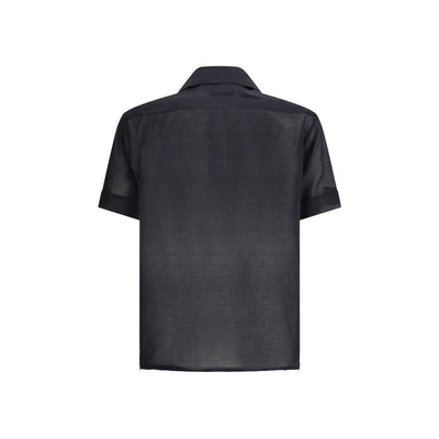Magliano Black Cotton Shortsleeve Shirt