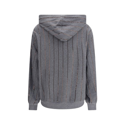 Brunello Cucinelli Gray Cotton Sweatshirt