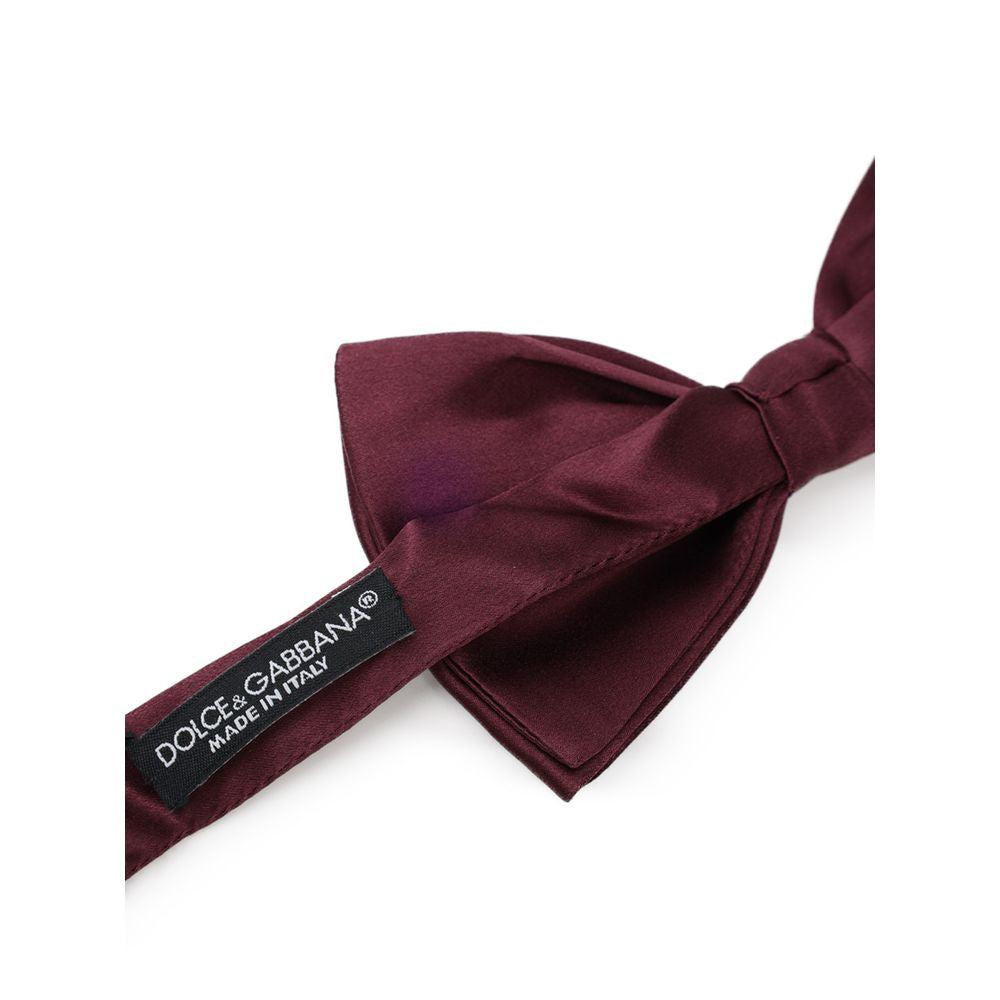 Dolce & Gabbana Bordeaux Silk Bowtie