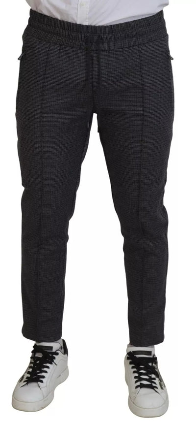 Dolce & Gabbana Gray Striped Wool Skinny Trouser Pants