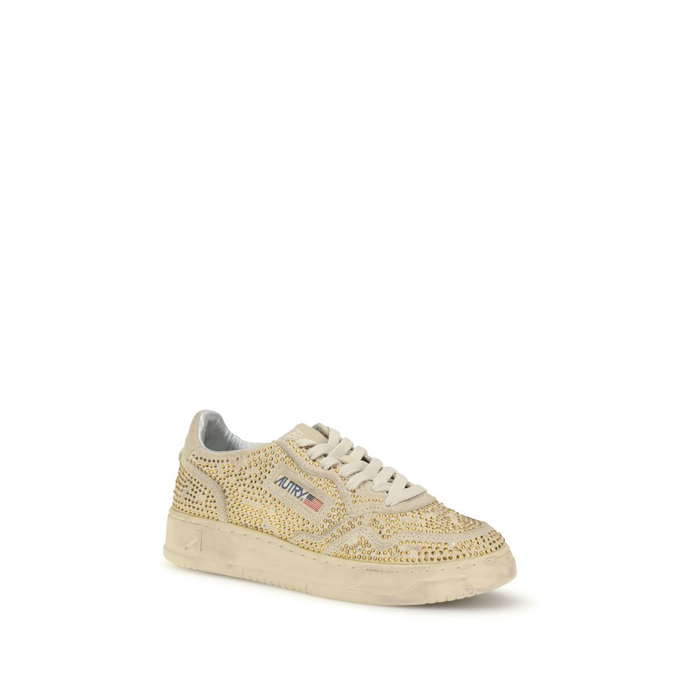 Autry Beige Rubber Low Top Sneakers