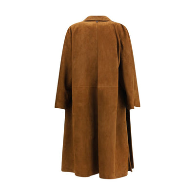 The Row Brown Lamb Leather Coat