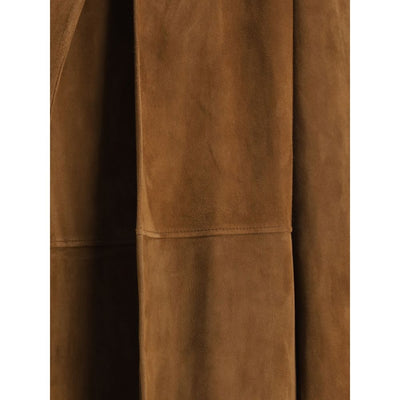 The Row Brown Lamb Leather Coat