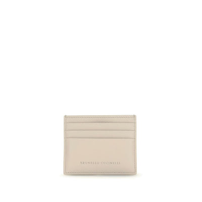 Brunello Cucinelli Beige Calf Leather Bos Taurus Wallet