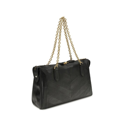 Valentino Garavani Black Lamb Leather Shoulder Bag