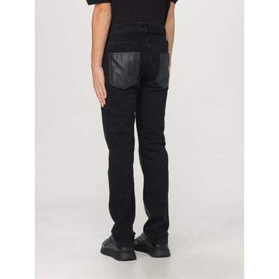 Versace Jeans Black Leather Pants