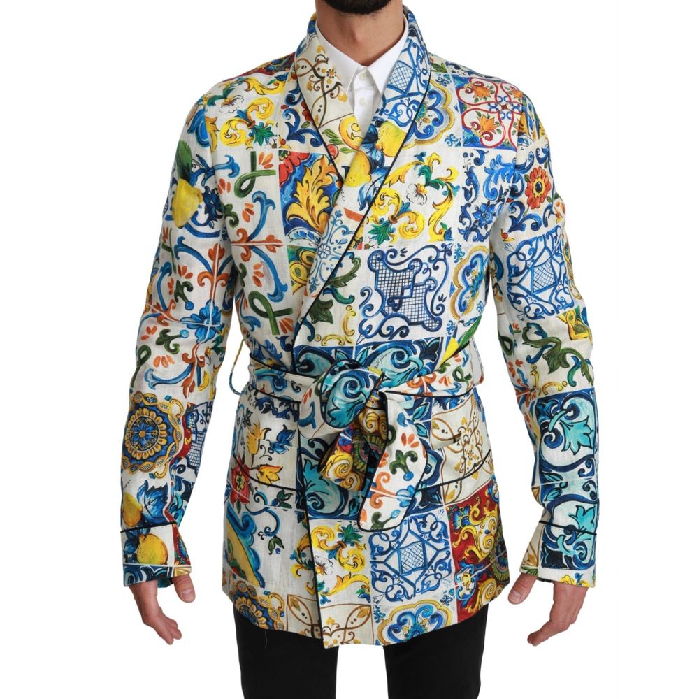 Dolce & Gabbana Multicolor Linen Jackets And Coat