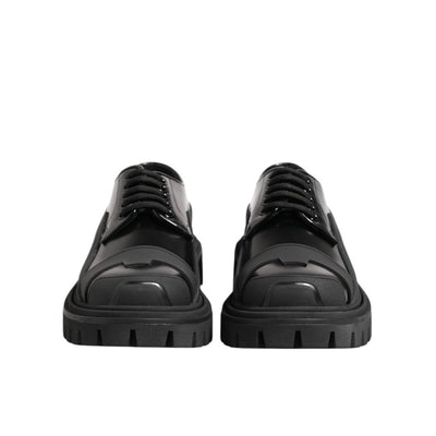 Dolce & Gabbana Black Calfskin Oxfords And Derbies