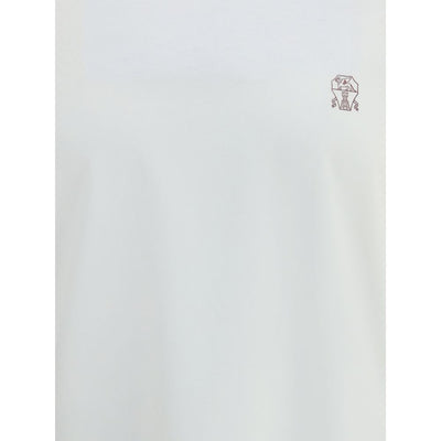 Brunello Cucinelli White Cotton T-Shirt