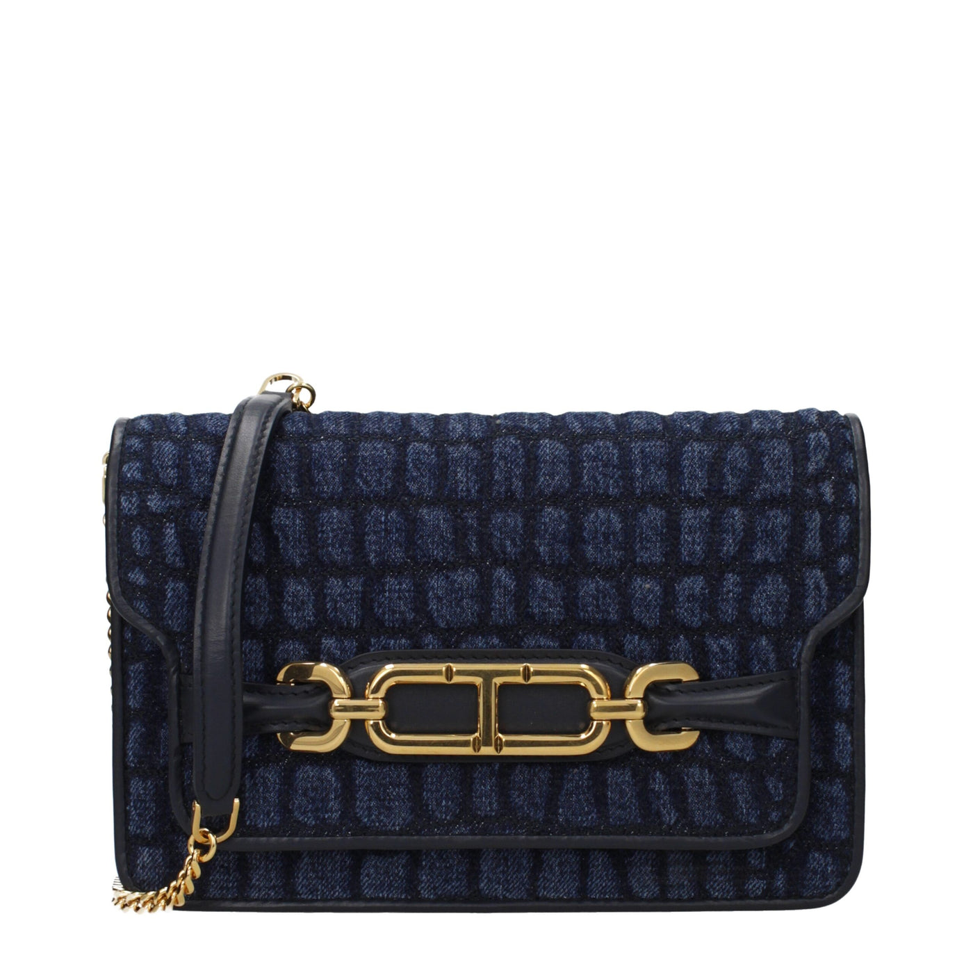 Tom Ford Blue Fabric Clutch Bag