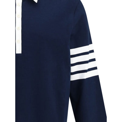 Thom Browne Blue Cotton Polo Shirt