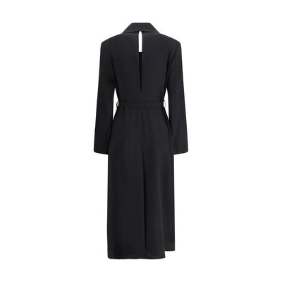 MM6 Black Fleece Wool Coat