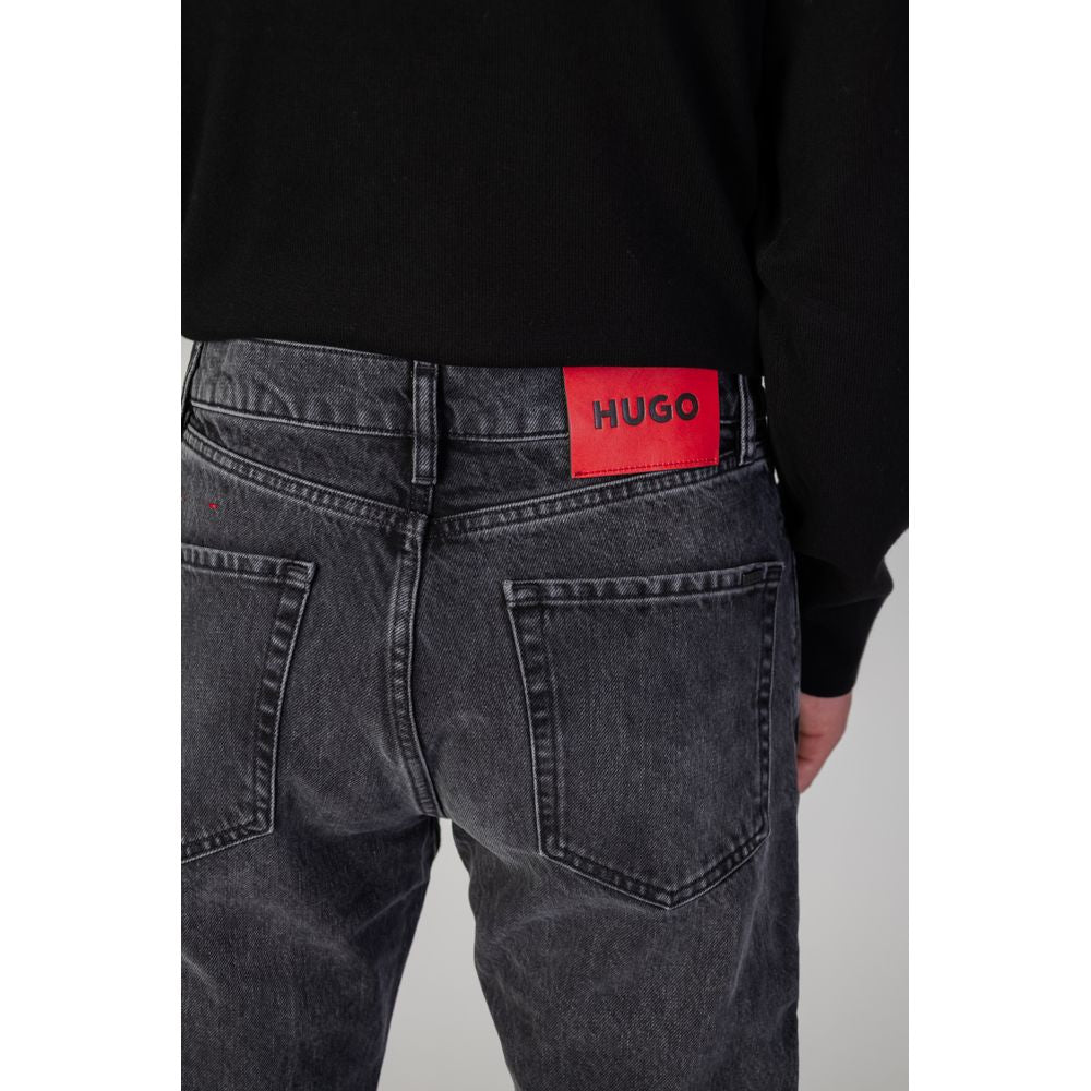 Hugo Boss Black Cotton Relaxed Fit Jeans