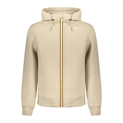 K-WAY Beige Polyester Men Sweater with Hood