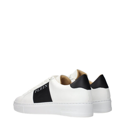 Philipp Plein White Leather Sneakers