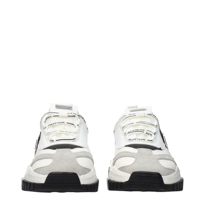 Philipp Plein White Fabric Chunky Sneakers