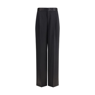 SA SU PHI Black Silk Casual Pants