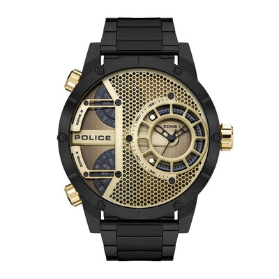 Police Black Stainless Steel Dress Watch