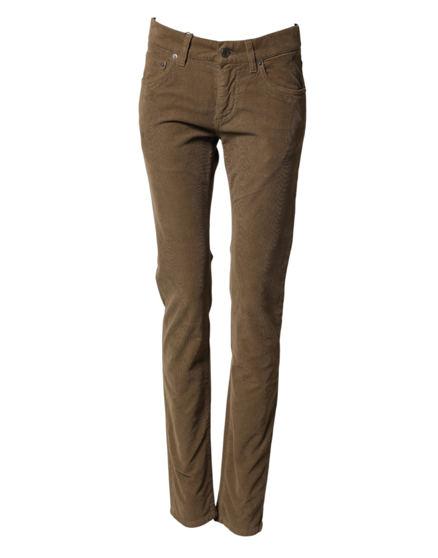 Dolce & Gabbana Brown Cotton Stretch Skinny Men Denim Jeans