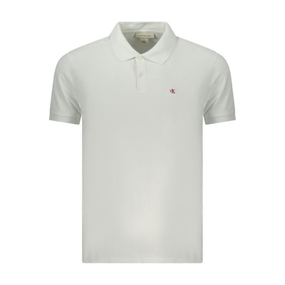 Calvin Klein White Cotton Polo Shirt