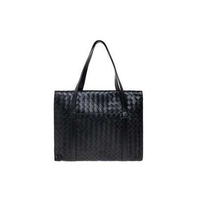 Bottega Veneta Black Leather Briefcase