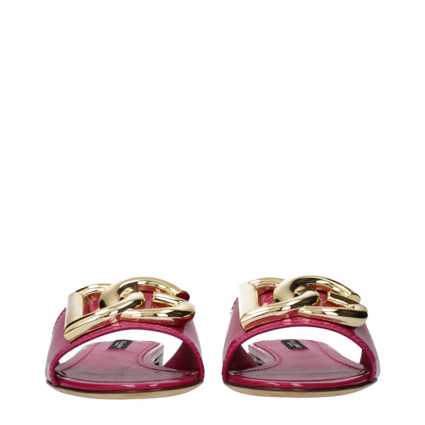 Dolce & Gabbana Pink Leather Slippers