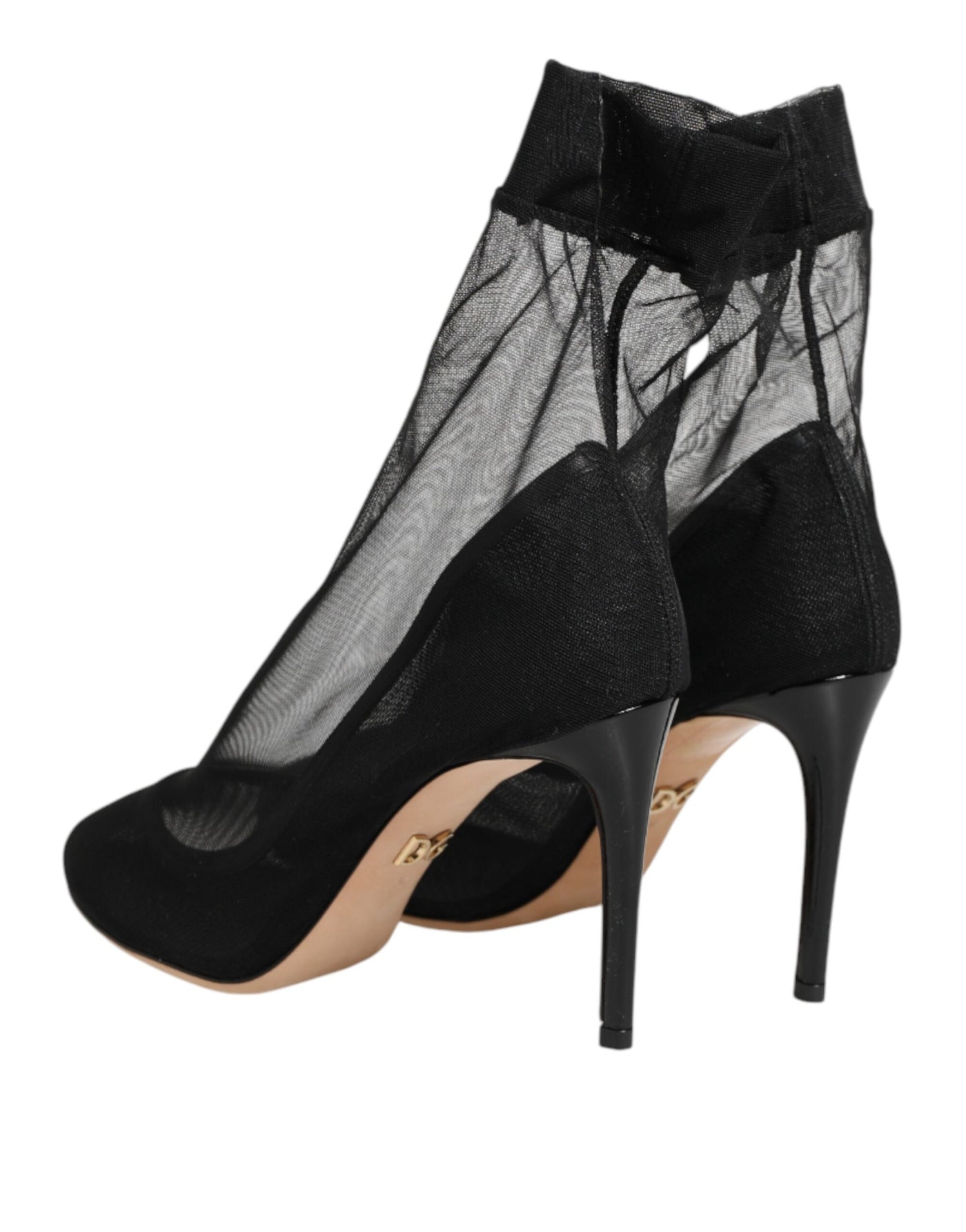 Dolce & Gabbana Black Nylon Stretch Mesh Sock Boots  Shoes