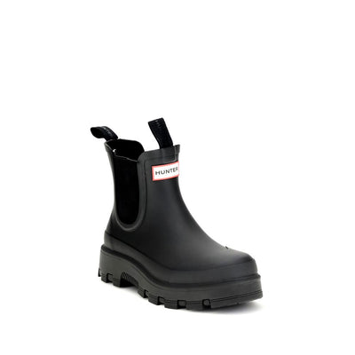 Hunter Black Rubber Chelsea Boots