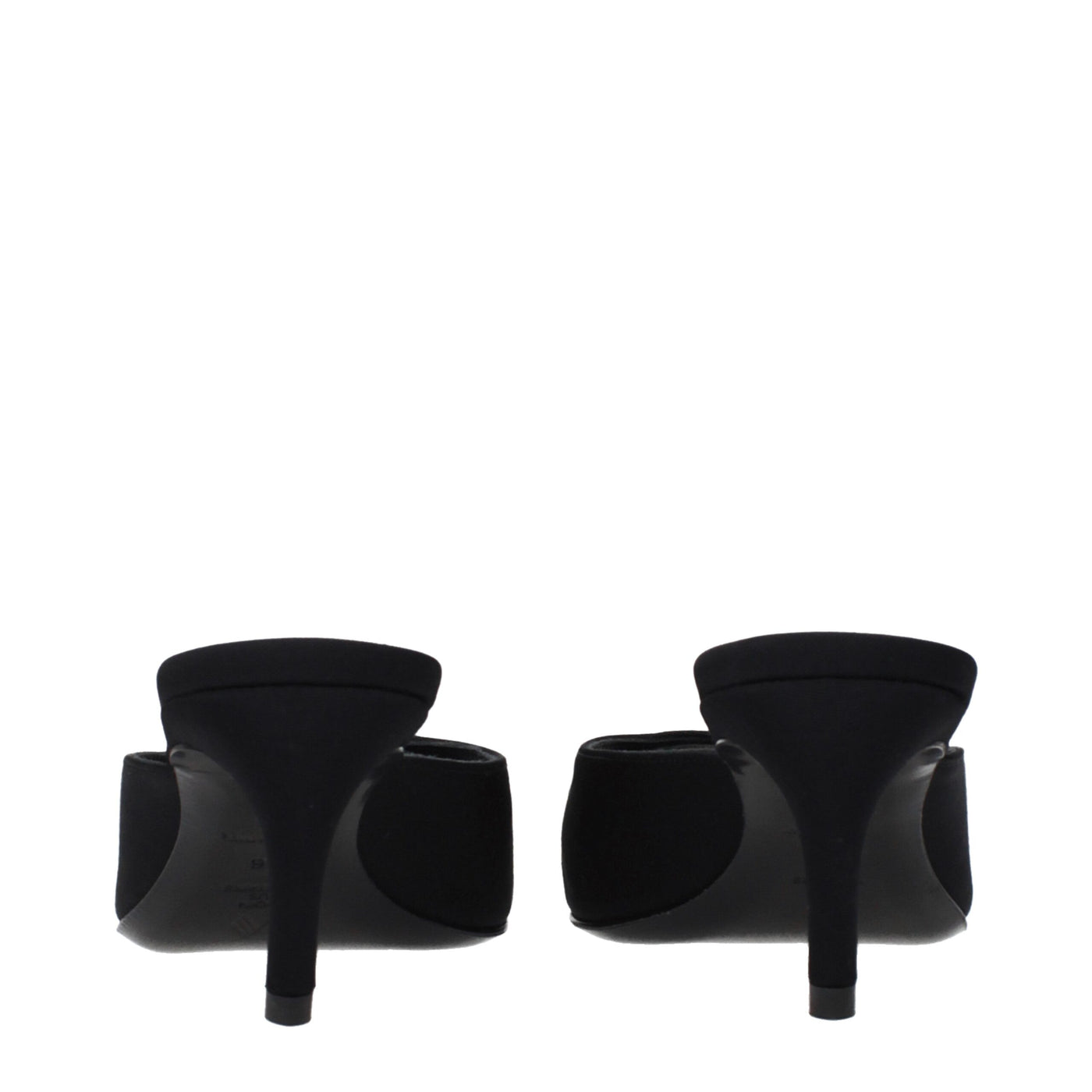 The Attico Black Fabric Flat Sandals