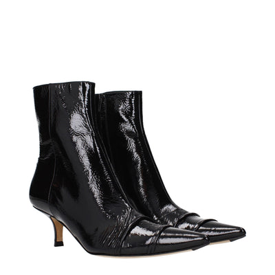 Maison Margiela Black Leather Ankle Boots