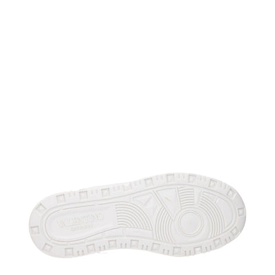 Valentino Garavani White Leather Low Top Sneakers