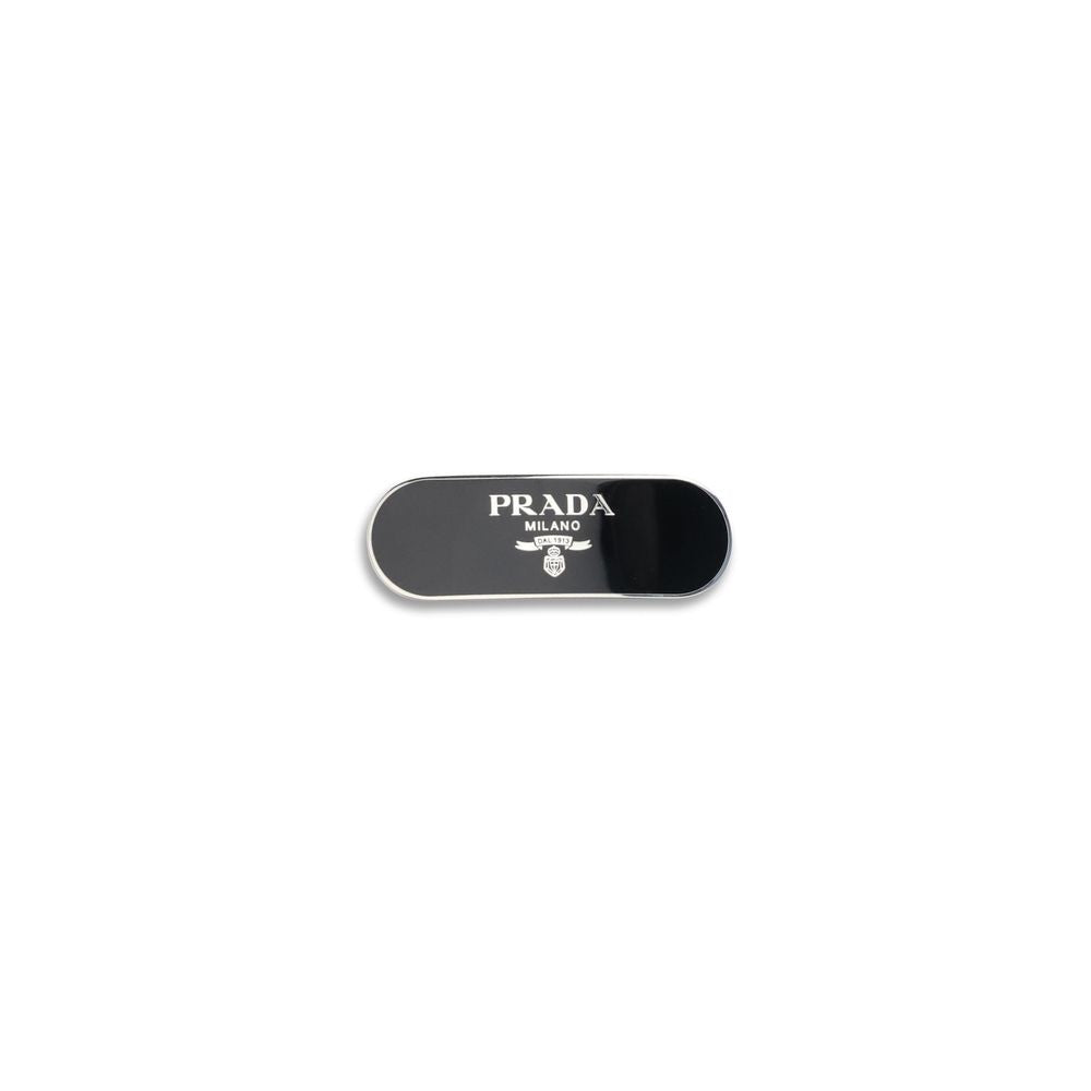 Prada Black Brass Hair Clip