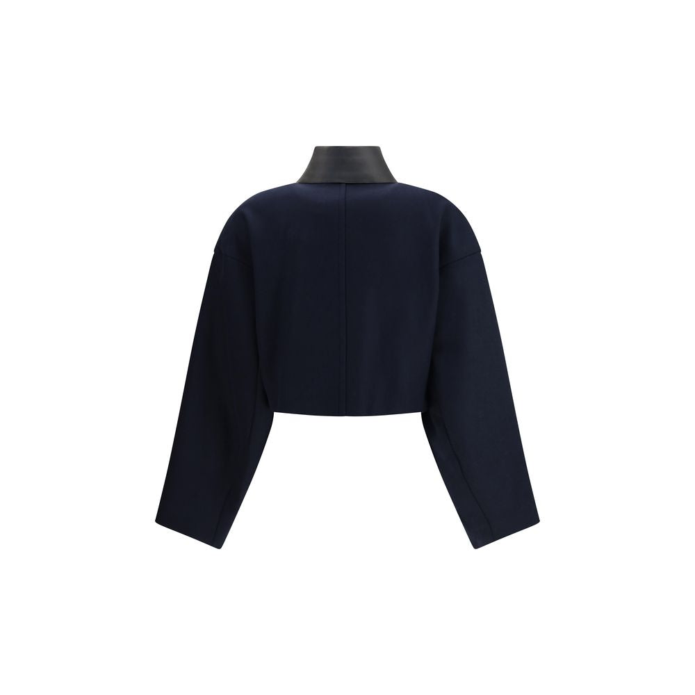 Max Mara Blue Fleece Wool Cloacks