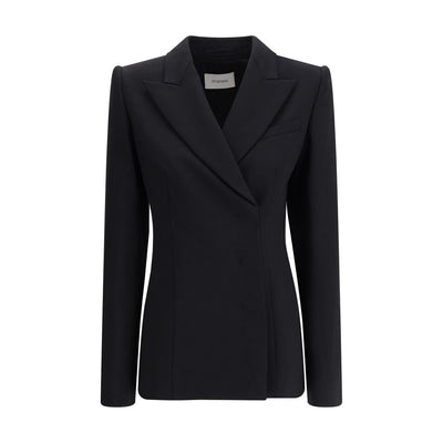 Max Mara Black Fleece Wool Coat