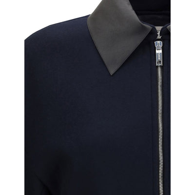 Max Mara Blue Fleece Wool Cloacks