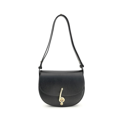 Burberry Black Calf Leather Bos Taurus Shoulder Bag