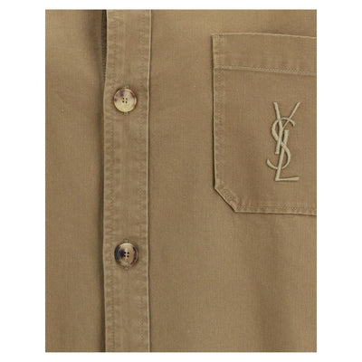 Saint Laurent Bicolor Cotton Denim Jacket