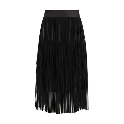 Dolce & Gabbana Black Silk Long Skirt