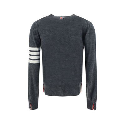 Thom Browne Gray Merino Wool Polo Shirt